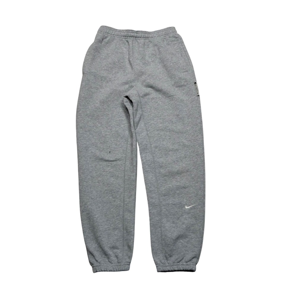 Nike Sweatpants Youth L Gray Dri-FIT Standard Issue Joggers Zip Pocket Athletic